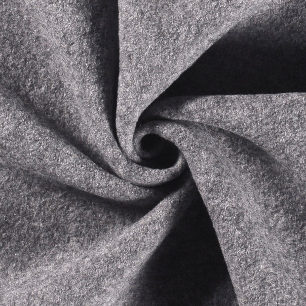 Wool Boucle fabric Unicolour Grey