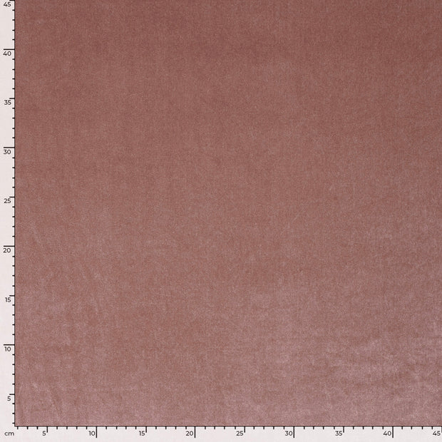 Velours tissu Unicolore Rose clair