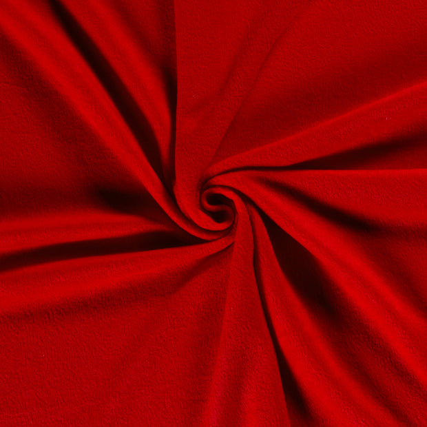 Polar Fleece fabric Red brushed 