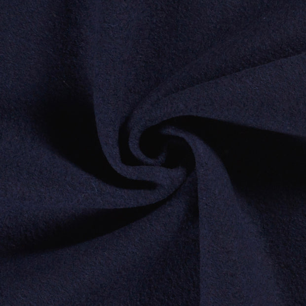 Wool Boucle fabric Unicolour Navy