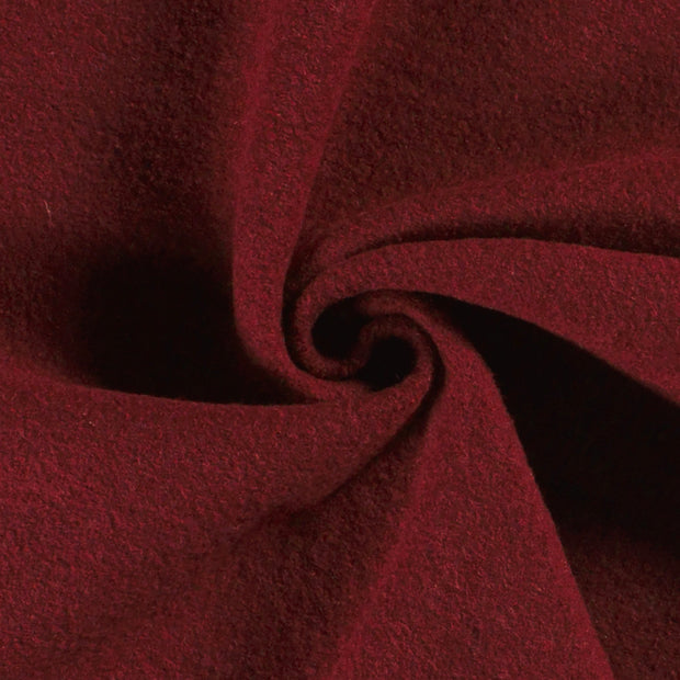 Chiffon en laine tissu Unicolore Rouge