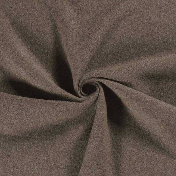 Wool Boucle fabric Taupe Grey 