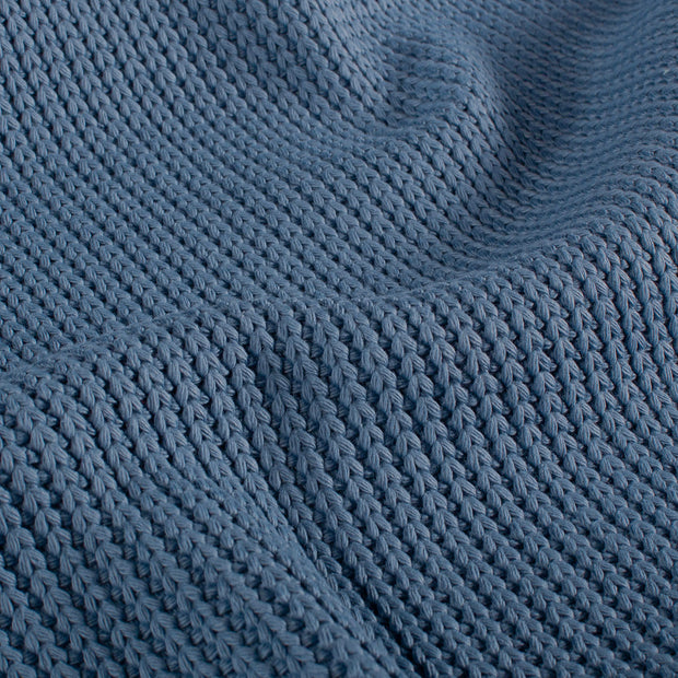 Heavy Knit fabrik Kabelstoff Indigoblau