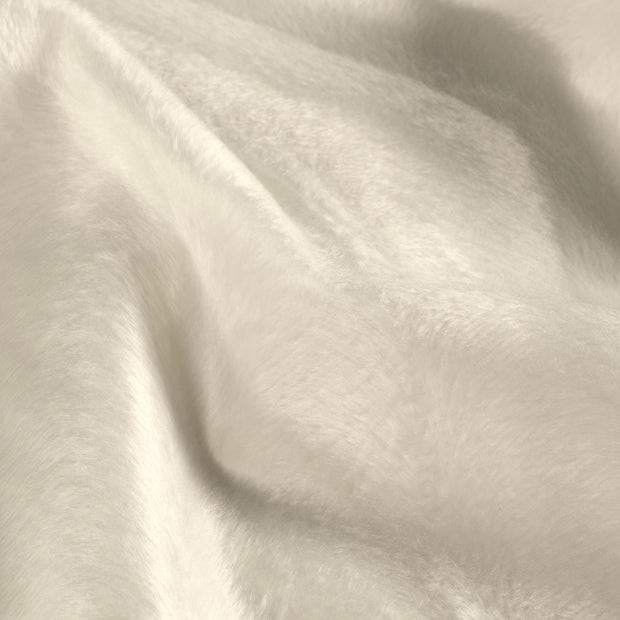 Velours tissu Unicolore Blanc cassé