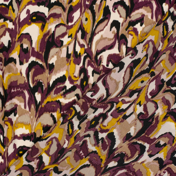 Satin Velvet fabric Abstract printed 