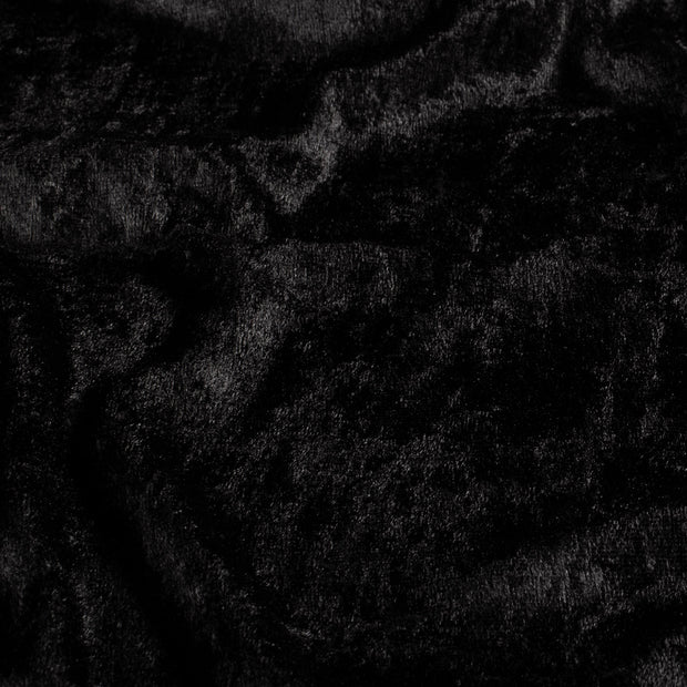 Velours tissu Unicolore Noir