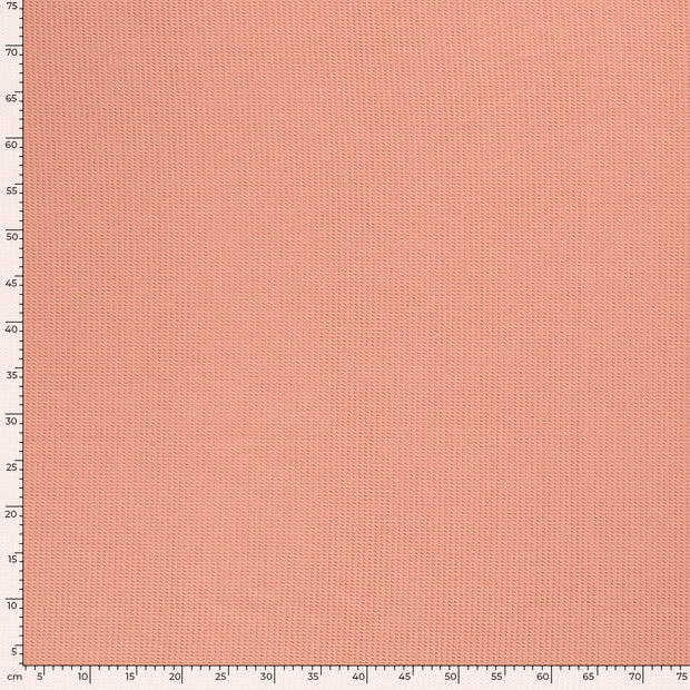 Knitted Waffle fabric Unicolour Coral