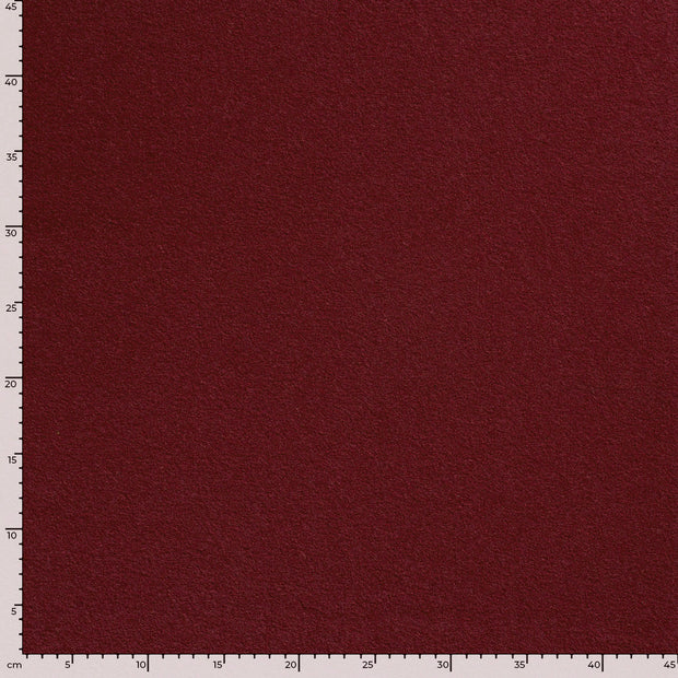 Wool Boucle fabric Unicolour Red