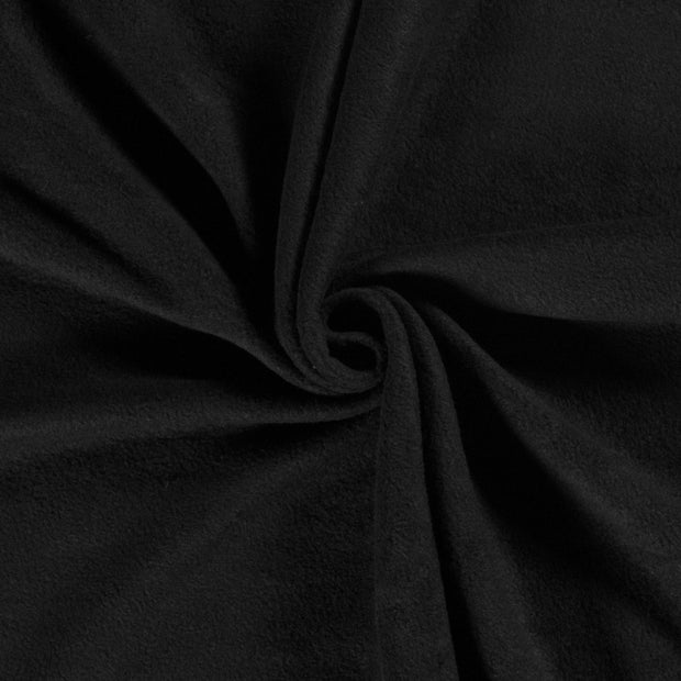 Polar Fleece fabrik Uni Schwarz