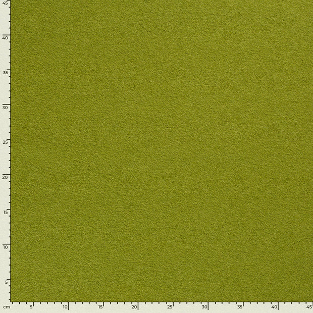 Wool Boucle fabric Unicolour Olive Green