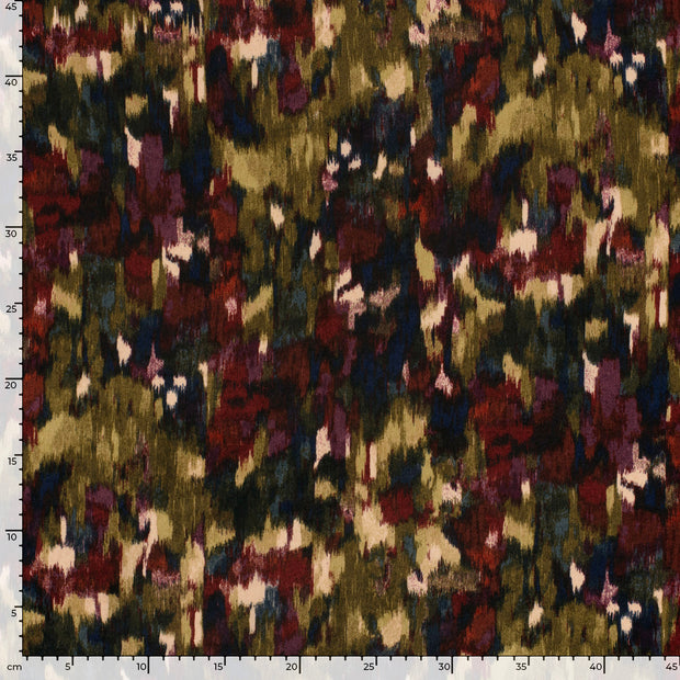 Satin Velvet fabric Abstract Taupe Grey