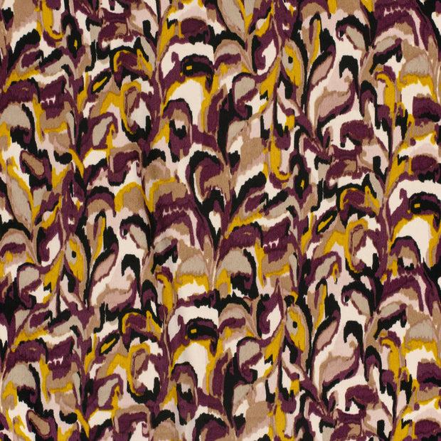 Satin Velvet fabric Aubergine 