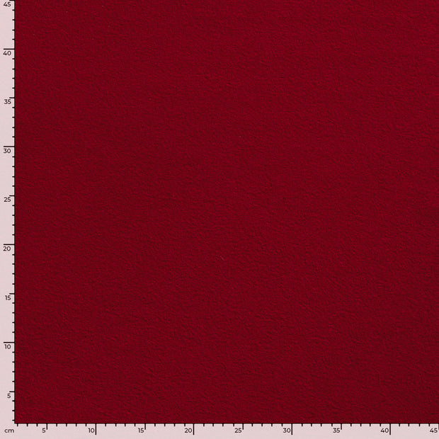 Chiffon en laine tissu Unicolore Rouge