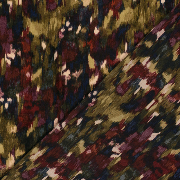 Satin Velvet stof Abstract bedrukt 