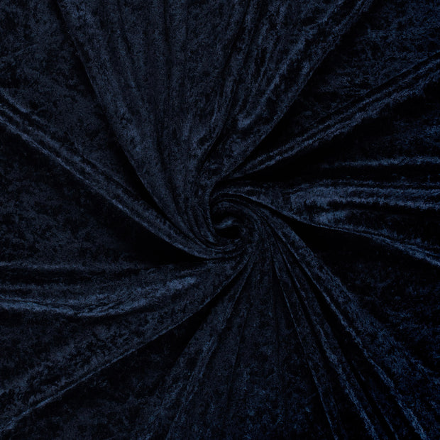 Velours fabric Navy crushed 