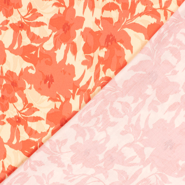 Viscose Satin fabric Flowers printed 