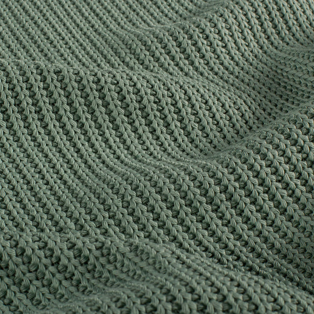 Heavy Knit tela Cable Menta oscura