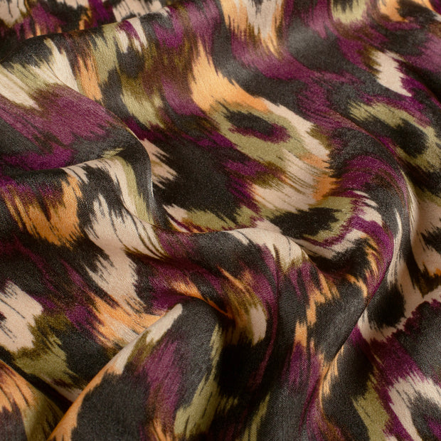 Satin Velvet fabrik Abstrakt Aubergine