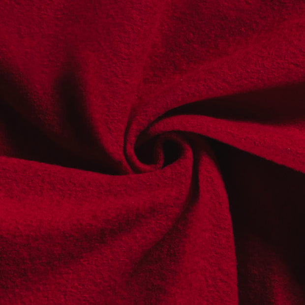 Chiffon en laine tissu Unicolore Rouge