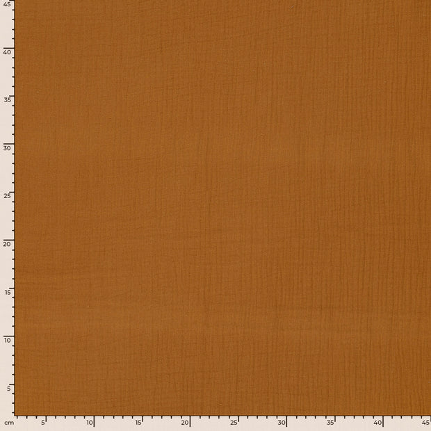 Muslin fabric Unicolour Caramel