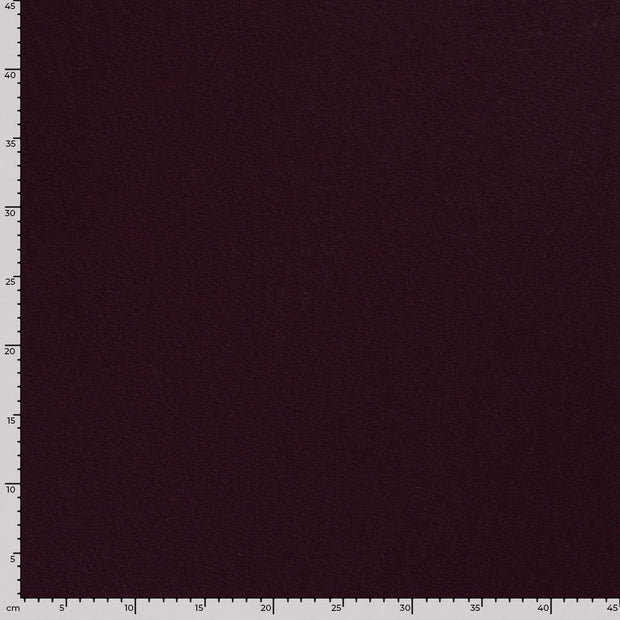 Wool Boucle fabric Unicolour Wine red