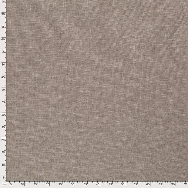 Heavy Cotton Slub tissu Unicolore Gris taupe