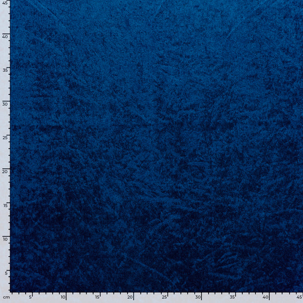 Velours tissu Unicolore Cobalt