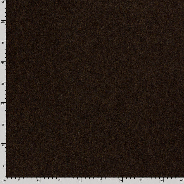 Wool Boucle fabric Unicolour Dark Brown