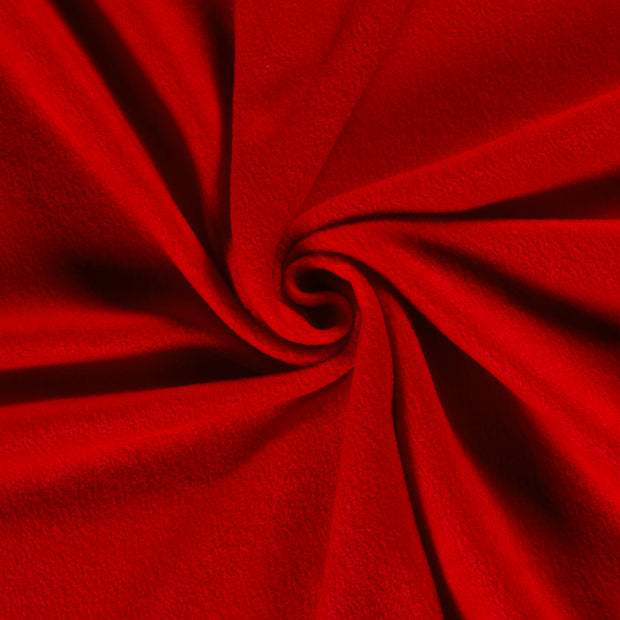 Polar Fleece fabric Unicolour Red