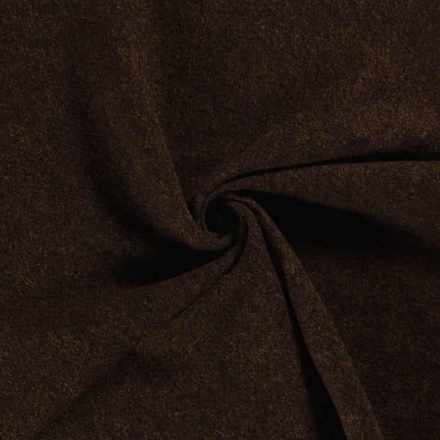 Wool Boucle fabric Dark Brown 