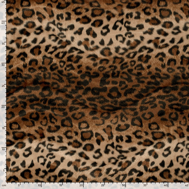 Velours tissu Panther Marron