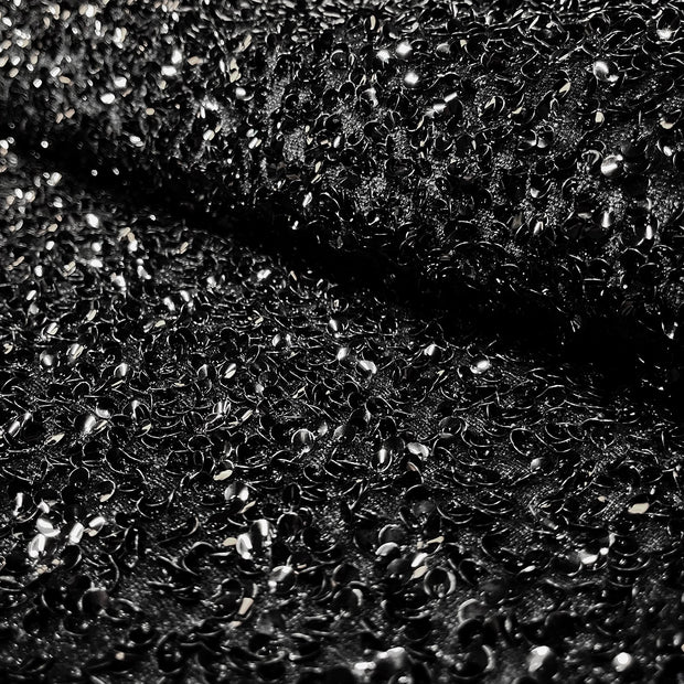 Velvet fabric Unicolour Black