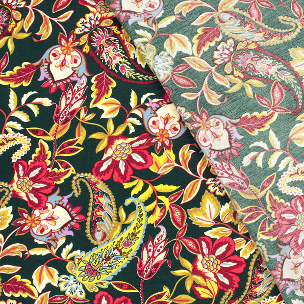 Viscose Nylon Crepe fabric Paisley printed 