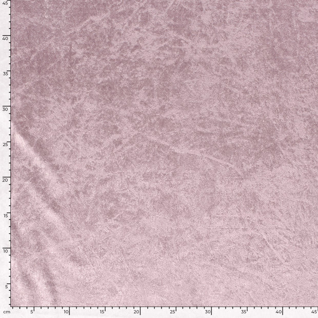 Velours tissu Unicolore Rose clair