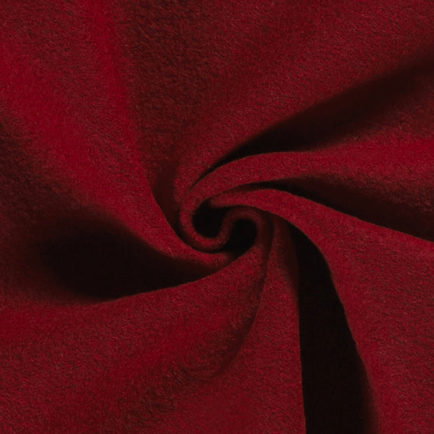 Chiffon en laine tissu Unicolore Rouge