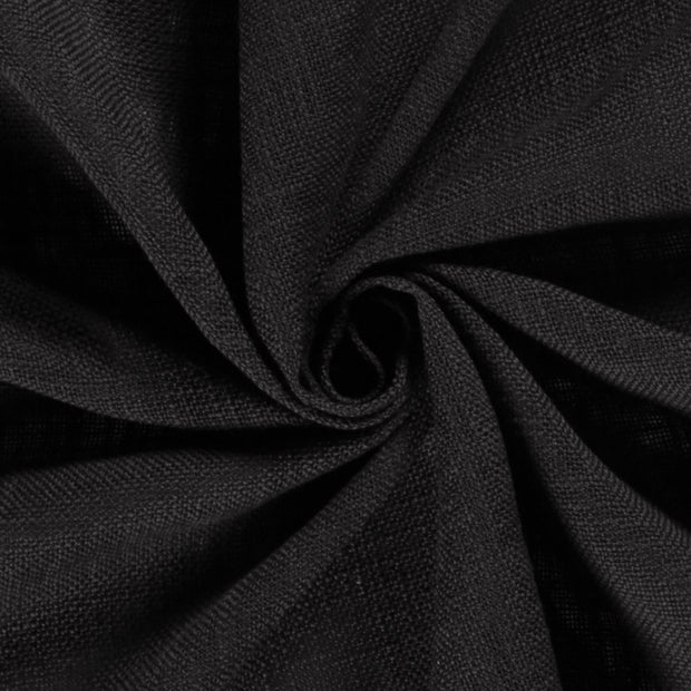 Heavy Cotton Slub tissu Unicolore Noir