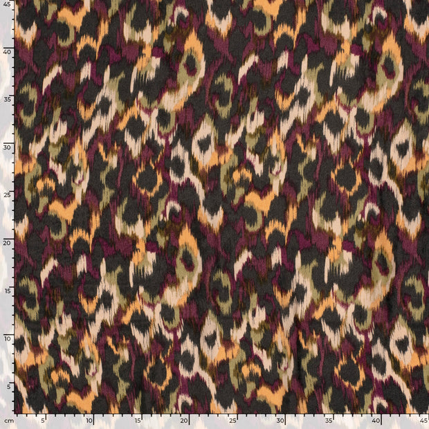 Satin Velvet stof Abstract Aubergine