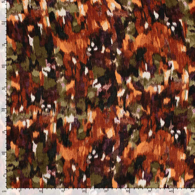 Satin Velvet stof Abstract Brique