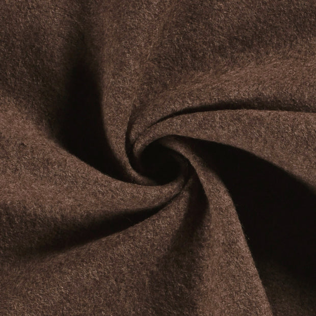 Chiffon en laine tissu Unicolore Marron