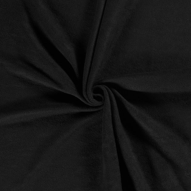 Polar Fleece fabric Black brushed 