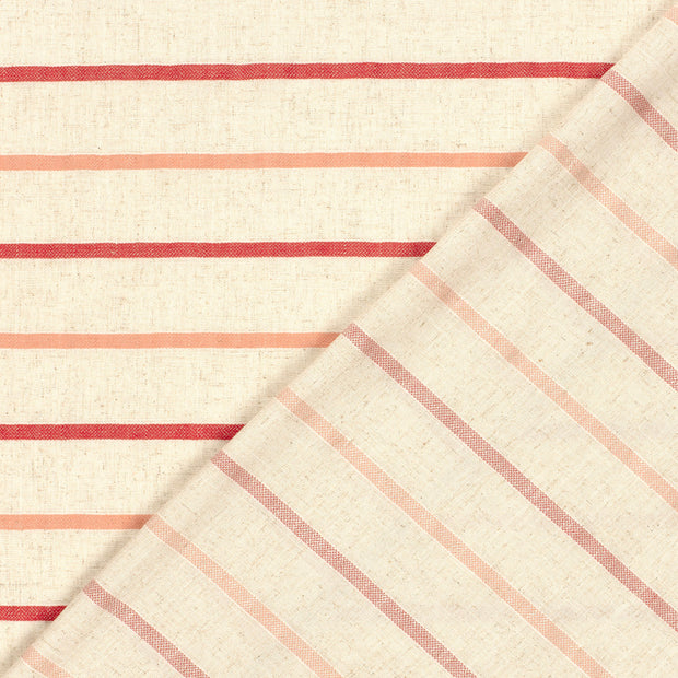 Woven Viscose Linen fabric Stripes 