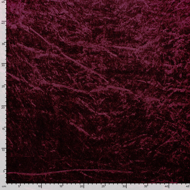 Velours tissu Unicolore Magenta