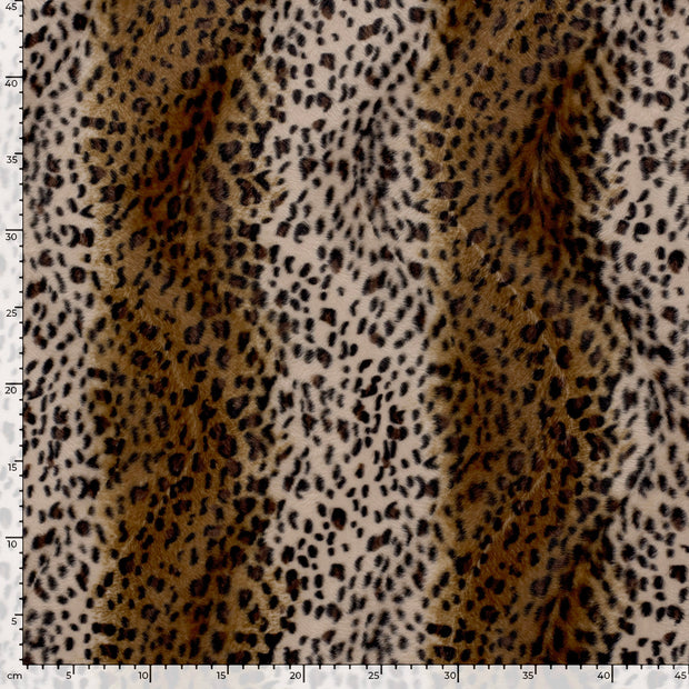 Velours fabric Cheetah Brown