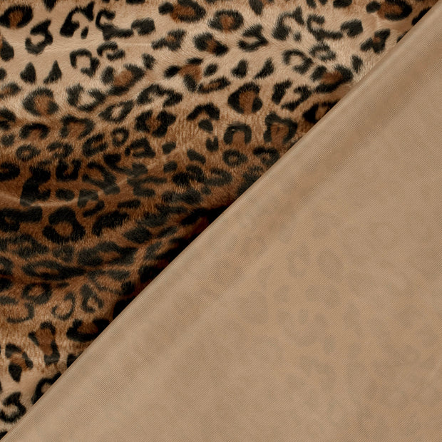 Velours fabric Panther printed 