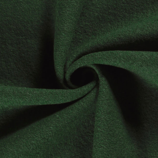 Wool Boucle fabric Unicolour Dark Green