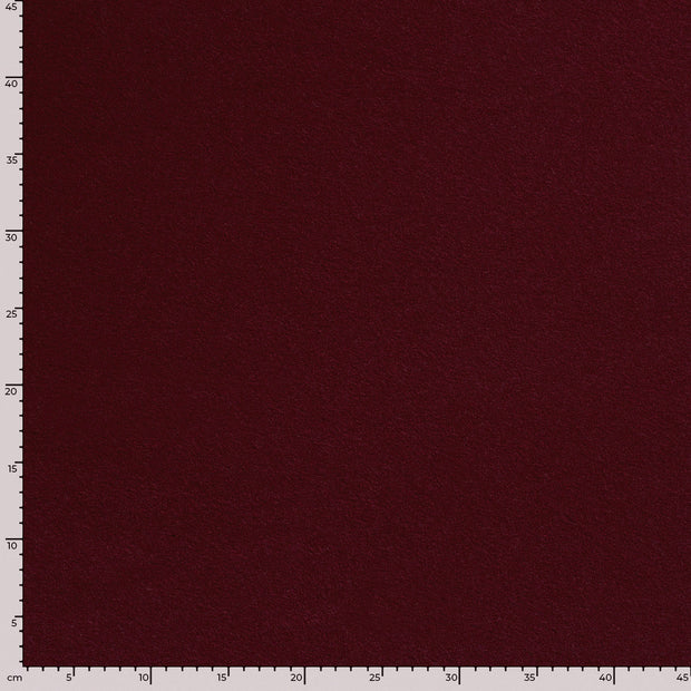 Wool Boucle fabric Unicolour Bordeaux