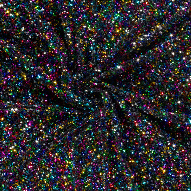 Terciopelo tela Multicolor Sequins 