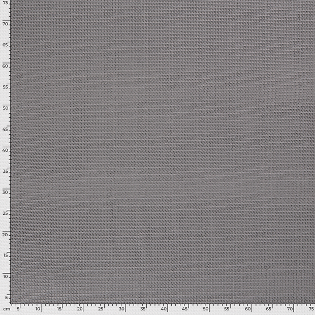 Waffle piqué fabric Unicolour Grey