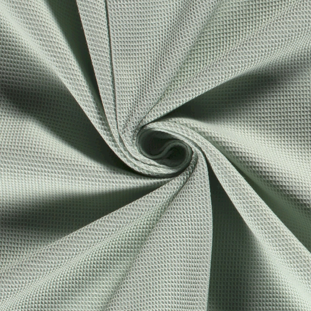 Waffle piqué fabric Unicolour Mint