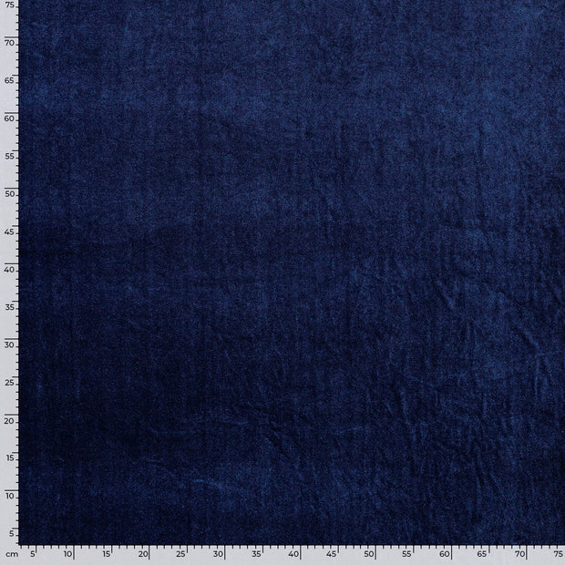 Velours tissu Unicolore Bleu Marine